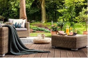 Patio Furniture on Wood deck