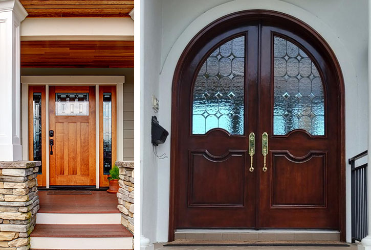 Stained Wood Front Doors